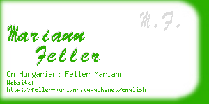 mariann feller business card